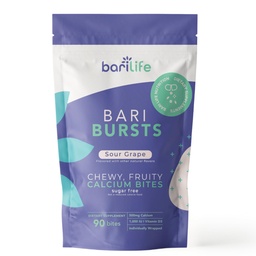Calcium Citrate Bariatric Calcium Chews med 1000 IE Vitamin D3 - Perfekt för bariatriska patienter - BariBurst av Bari Life (Sour Grape)