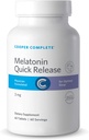 Cooper Complete - Quick Release Melatonin - 3 mg Snabblös Tablet, Sleep Support Supplement - 60 tabletter per flaska. Förpackning med 2