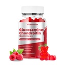 Glukosamin Chondroitin Gummies med MSM & Elderberry Extra Strength - Gemensamt stöd, Antioxidant Immune Support Supplement för vuxna, Män & Kvinnor Mineraler, coenzym Q10, DHA - 60 Raspberry Gummies