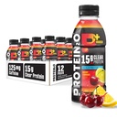 Protein2o 15g Whey Protein Isolate Hydration Drink Plus Energy & Focus, 350mg Electrolytes, 125mg koffein, sockerfri, Cherry Lemonade, 16,9 oz flaska (Pack av 12)