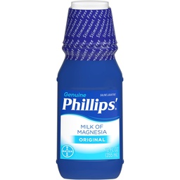 Phillips' Mjölk av Magnesia Liquid Laxative, 12 oz, Cramp Free & Gentle Overnight Relief of Occasional Constipation, # 1 Mjölk av Magnesia Brand