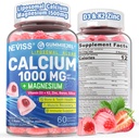 Calcium Supplements for Women, Men - Liposomal Calcium 1000mg With Vitamin D3 K2, Magnesium Glycinate, Zinc, Boron, Silica for Bone Health - Sugar Free Calcium Magnesium Zinc Gummies, Vegan, 60 Count