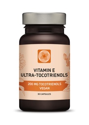 Ultra Tocotrienol 200mg Vitamin E Vegan - Alla 4 tocotrienoler - Alpha Tocotrienol + Beta Tocotrienol + Gamma Tocotrienol + Delta Tocotrienol - Inga Tocopherols (30)
