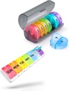 2 Pack Weekly Pill Organizer, Sukuos Daily Pill Box 7 Day Pill Cases för vitaminer, fiskoljor eller tillskott, BPA Free
