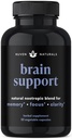 Brain Support Supplement - Natural Memory and Focus Supplement med Lion's Mane, Ginkgo Biloba, Bacopa Monnieri & Ashwagandha Root - Naturlig Nootropics & Brain Booster | 60 kapslar