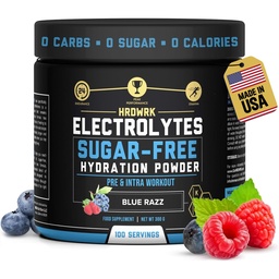 HRDWRK Electrolytes Powder med Magnesium, kalium - Sugar Free Electrolytes Boost Endurance och minskar trötthet med denna elektrolyter Supplement - Maximal Hydration - Keto Friendly