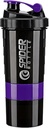 5 I 1 Protein Shaker Bottle - Professional Series Shaker Bottle för Protein Shakes och Pre Workout Gym Bottle, Med Powder Storage,Pill Tray,Mixing Ball, Shakes Cup (lila)