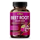GriMed Beet Root med Grape Seed Extract, Maca Root, Red Spinach & Ashwagandha - 180 Vegetable Capsules