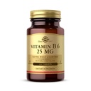 Solgar Vitamin B6 25 mg, 100 tabletter - Stöder energimetabolism, hjärthälsa och hälsosamt nervsystem - B Komplext tillskott - Vegan, Glutenfri, Dairy Free, Kosher - 100 portioner