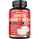 Satoomi 6 i 1 White Kidney Bean Extract Capsules -90 Capsules -3 Month Supply - Extra Blend med Olive Leaf, Green Coffee Bean & Green Tea - Support Carb Scale Down