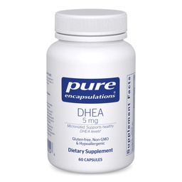 Rena inkapslingar DHEA 5 mg - Immune Support & Hormones Balance * - Micronized DHEA - Gluten Free & Vegan - 60 kapslar