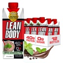 Labrada Lean Body Ready-to-Drink Mint Chocolate Protein Shake, 40g Protein, Whey Blend, 0 Sugar, Gluten Free, 22 Vitaminer & Minerals, (Recyclable Carton & Lid - Pack av 12) LABRADA