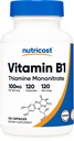 Nutricost Vitamin B1 (Thiamine) 100mg, 120 kapslar - Glutenfri och icke-GMO