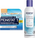 Monistat 1 Day Yeast Infection Treatment for Women, 1 Miconazole Ovule Insert & External Monistat Anti-Itch Cream Bundle + 10 fl oz Boric Acid Feminine Cleanser