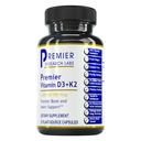 Premier Research Labs: Vitamin D3 + K2 Supplements - for Bone Support and Promotes Heart Health, Gluten-Free - 5000 IU Vegan Supplements - Tested Quality | 30 Plant-Source Based Capsules