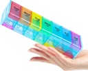 Extra Large Pill Organizer, 2 gånger om dagen Stor Weekly Medicine Organizer, Pill Box 7 Day Am Pm för att hålla dagliga fiskoljor, vitaminer, tillägg, Jumbo Pill Container med Big BPA Free Pill Holder