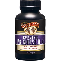 Barleans Evening Primrose Oil Softgels med Gamma-Linolenic Acid (GLA) - Non-GMO, Gluten-Free - 60-Softgels