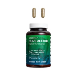 Juice Plus + Vegetable Blend: med Broccoli, Parsley, Tomato & More - Plant-Based, Vegan, Gluten-Free, Non-GMO, Kosher - för hjärta, immun, kognitiv och hudhälsa - 1 flaska (60 portioner)