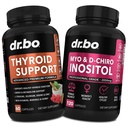 Thyroid Support & Myo-Inositol & D-Chiro Inositol Supplement Capsules - Naturligt stöd för metabolism, humör och energi - 40:1 Ratio Hormon balans för kvinnor, menstruationscykel, kvinnlig hälsa