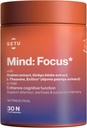 SETU Mind Focus Capsules | Brahmi, Ginkgo biloba, Ashwagandha och L-Theanine | 30 Caps (Pack av 1)