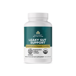 Ancient Nutrition Gut Health Supplement, Regenerative Organic Certified Leaky Gut Capsules, formulerad med Lion's Mane, Fermented Licorice Root och Spearmint, Gluten Free, Paleo och Keto Friendly, 90