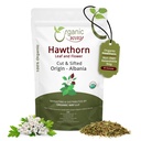 Organiskt sätt Hawthorn Leaf och Flower Cut & Sifted (Crataegus monogyna) - Herbal Tea | European Wild-Harvest | USDA & Kosher Certified | Non GMO & Gluten Free | Origin - Albanien (16 Oz)