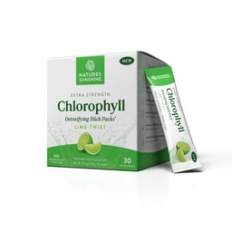 Naturens Sunshine Chlorophyll Stick Packs: Supercharge Your Detox och Boost Gut Health i bekväma, läckra Stick Packs (Lime Twist)