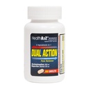 HealthA2Z® Dual Action Pain Relief | Acetaminophen 250mg & Ibuprofen (NSAID) 125mg | Innehåller två läkemedel | Relief från huvudvärk, feber & bakvärk (150 kapell)