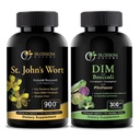 St Johns Wort 900mg-Mood Support Supplement-Calm Supplements. DIM Supplement 300mg med Broccoli 200mg BioPerine 10mg-Hormone och östrogenbalans för kvinnor och män.120 Vegetabiliska kapslar (2 MONTHS SUPPLY)