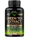 Green Tea Extract kapslar med gröna kaffebönor och Apple Cider Vinegar - Energi & Metabolism Support - Grönt te Supplement 50% EGCG - 20:1 Naturlig extrakt - för Män & Kvinnor - 120 Vegan kapslar