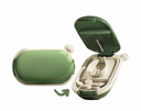 MURRI & MURRDI Small Pill Splitter, Portable Medicine Cutter för ficka eller väska - Vitaminer, tabletter, mediciner (gröna)