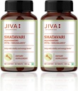 JIVA Shatavari tabletter 500mg | Ayurvedisk tillskott för män och kvinnor - 120 tabletter (Pack of 2)