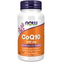 NOW Foods CoQ10 200mg 60 VegiCaps (Pack of 2)