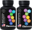 Prostata tillskott med Saw Palmetto och Pure Saffron Extract Capsules Mäns hälsa Support Bundle