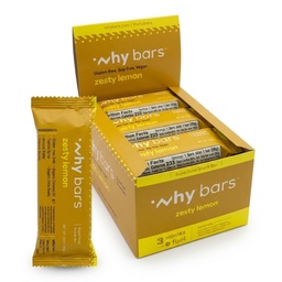 Varför Bars, Protein Bars, Zesty Lemon, 2.04 Ounce Bars (Pack of 12 Protein Bars) - Protein Bar Superfood, Gluten Free, Non GMO, Organic, Vegan, Enkla Ingredienser