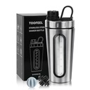 TOOFEEL Shaker Bottles for Protein Mixes 28 oz Stainless Steel Protein Shaker med 2 Mixing Ball, Inte Stays Cold/Hot, Visible Window Metal Shaker Cups, Leakproof, BPA Free Bottle Shaker