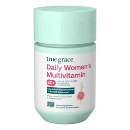 True Grace Daily Women’s Multivitamin 50+ - 60 Easy-to-Swallow Tablets - Immune, Energy, Longevity & Memory Support - Vegan - Gluten, Soy & Iron Free - 30 portioner