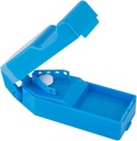 EZY DOSE Pill Cutter och Splitter med Dispenser, Cuts Pills, Vitaminer, Tablets, Rostfritt stål Blade, Travel Sized, Safely Cut Pills och Vitaminer, Lätt att använda, Färg maj Vary, BPA Free