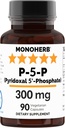 MONOHERB Pyridoxal 5-fosfat 300 mg - 90 vegetariska kapslar - P5P Aktiverad vitamin B6 - Mycket biotillgänglig
