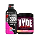 PROSUPPS L-Carnitine 3000 Stimulant Free Liquid Shots (31 portioner, Berry) och Mr Hyde Signature Series Pre-Workout Energy Powdered Drink (30 portioner, vattenmelon) Bundle