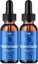 (2 Pack) NeuroQuiet Drops - Neuro Quiet Advanced Formula Hearing Support, kognitiv hälsa och övergripande Wellness, 2 månaders leverans