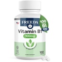 Freeda Vitamin B1 Thiamine 100mg - Stöder Energy Metabolism, Nervous System Health - Kosher, Vegan, Gluten Free - Thiamin HCl 100 mg Vitamin B 1 - Pure Vit B1 Vitamin Thiamine B1 Supplement (100 Ct)