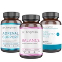 Dr Brighten PCOS Basic Kit - Kvinnors hormonbalans, Adrenal Support och Saw Palmetto Plus