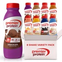 Premier Protein Shakes, 8 smak Variety Pack, 30g protein, 1g socker, 24 vitaminer och mineraler, näringsämnen för att stödja immunhälsa 11.5 Fl Oz (8 Pack)