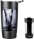 SQUATZ 22 Oz Electric Shaker Bottle - Uppladdningsbar automatisk protein Shake Blender Flask, läckt och lätt att rengöra, röka i 15 sekunder, idealisk för gym Shakes, kaffe, Milkshakes (Black)