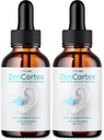(2 Pack) ZenCortex - Zen Cortex Ear Drops, ZenCortex för Tinnitus Advanced Formula Supplement, Zen Cortex All Natural Hearing Support Formula Supplement för Ear Relief Vegan Ingredienser (60 portioner)