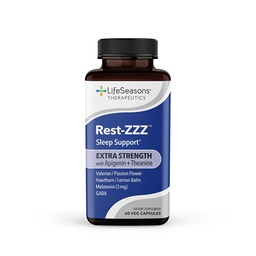 Rest-ZZZ Extra Strength - Sleep Support Supplement - Fall Asleep & Stay Asleep - Calms Nervous System - Naturligt enkelt muskelspänning och rastlöshet - Low Dose Melatonin GABA & Chamomile - 60 kapslar