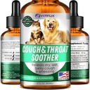 Kennel Cough Behandling för hundar och katter - Tillverkad i USA - Dog Allergy & Cat Asthma Relief - Mullen Leaf & Elderberry Blend - Torr, våt & Barky Cough Relief för hundar & katter - Alla raser & storlekar - 2 Fl Oz