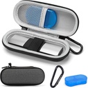 Fall för KardiaMobile 1L 6L Personal EKG Monitor, Hard Travel Carrying Case för AliveCor Kardia Heart Monitor EKG/ECG, Portable Heart Rate Monitor Bag Storage Organizer med Pill Box & Carabiner Clip
