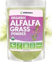 XPRS Nutra Organic Alfalfa Powder - Premium Vegan Supplement Rich i kalcium, antioxidanter, vitaminer - Farmer Alfalfa Supplement för barn och vuxna - Vegan Friendly Healthy Leaf (4 Ounce)